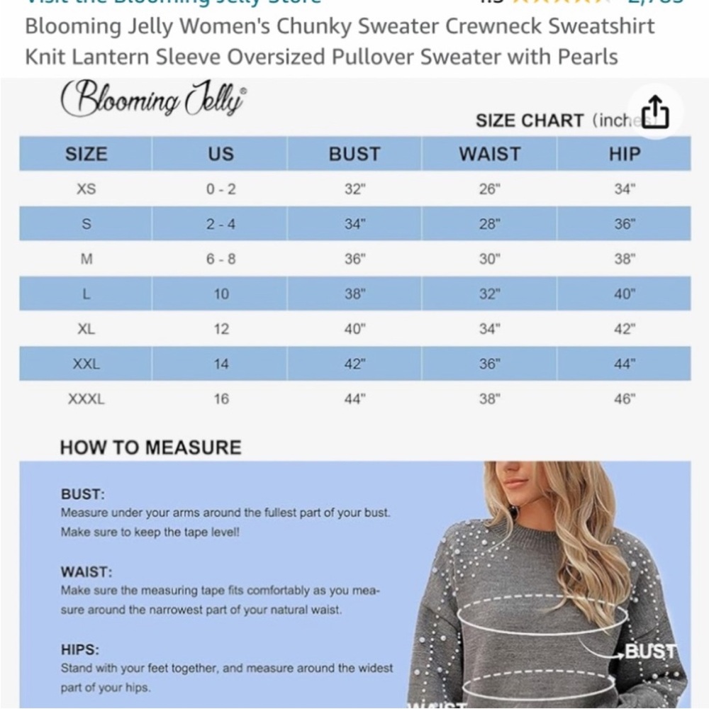 Women's Teal Pearl-Embellished Sweater - Picture 11 of 11